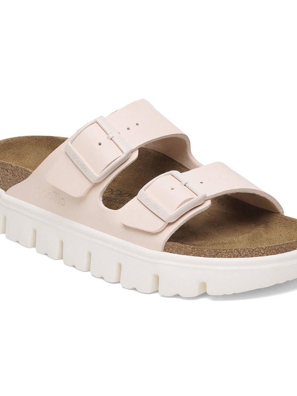 Birkenstock Arizona Papillio Chunky Sandals Platform Pink White Size 40